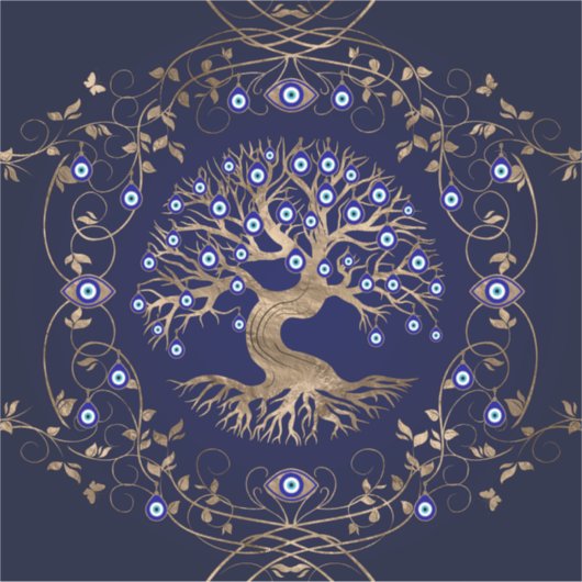 Boom van het boze oog sticker (Voorkant)