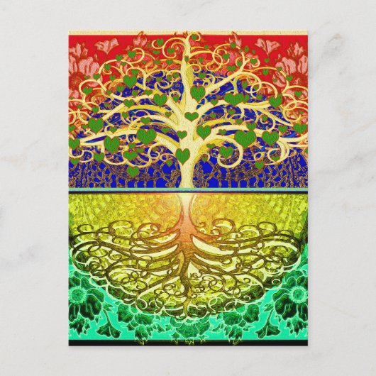 Boom van het hart van het leven briefkaart (Voorkant)