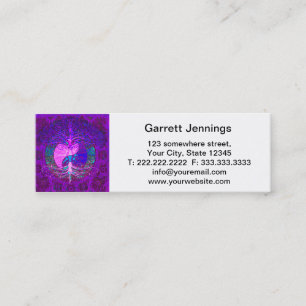 Boom van het hart van het leven mini visitekaartje