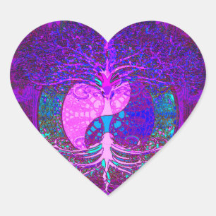 Boom van het hart van het leven sticker