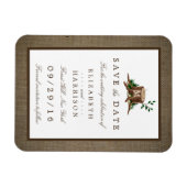 Boom van het landelijke Rustige Burlap sparen de d Magneet (Horizontaal)