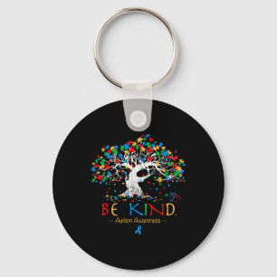Boom van het leven Autisme Bewustmakingsmaand Puzz Sleutelhanger