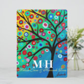 Boom van het leven B'not Mitzvah Invitations Kaart (Staand voorkant)