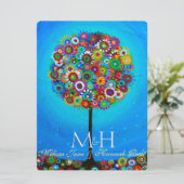 Boom van het leven B'not Mitzvah Invitations Kaart (Staand voorkant)