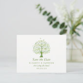Boom van het leven, Elegant Wedding Save the Date Aankondigingskaart (Staand voorkant)