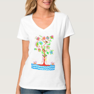 Boom van het leven. Flora en fauna T-shirt
