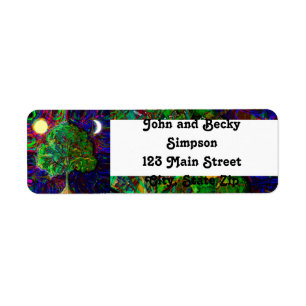 Boom van het Leven Nacht en Dag Etiket