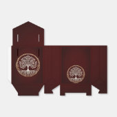 Boom van het leven rustieke donkerrode Keltische b Bedankdoosjes (Uitgevouwen)