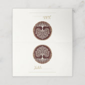 Boom van het Leven Rustieke Donkerrode Keltische T (Buitenkant ongevouwen)