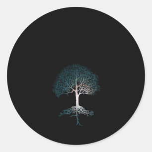 Boom van het leven Stille nacht Ronde Sticker