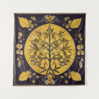 Boom van het leven van kedoki zwarte goudbruidery  wandkleed