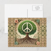 Boom van het leven Vrede op aarde Briefkaart (Voorkant / Achterkant)