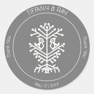 Boom van het Leven Wedding Dank je Sticker