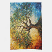 Boom van Kennis - olieverfschilderij Theedoek (Verticaal)