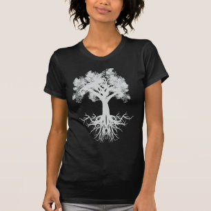 Boom van levensdiepe wortels t-shirt