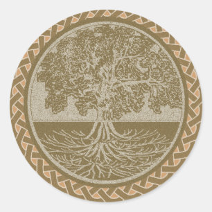 Boom van levensonderhoud ronde sticker