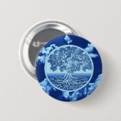 Boom van levenssoep ronde button 5,7 cm (Voorkant /achterkant)