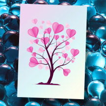 Boom van Liefde Boom van Harten Roze Pastel Waterv