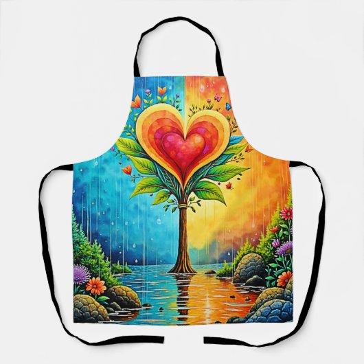 Boom van liefde en levensontwerp schort (Voorkant)