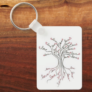 Boom van Liefde Mooie Betekenisvolle Gepersonalise Sleutelhanger