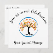 Boom van Life Blue Circle Einde-van-behandeling Kaart (Voorkant / Achterkant)