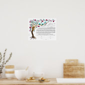 Boom van Life Ketubah, blanco Poster (Keuken)