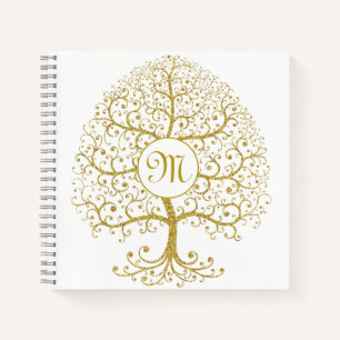 Boom van Life Monogram Modern Gold Luxury Notitieboek