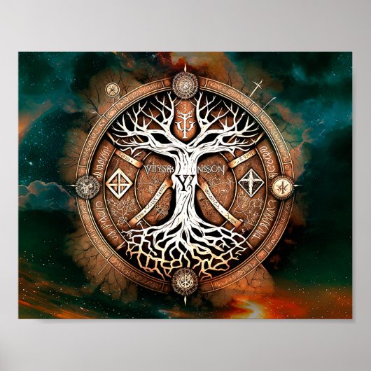 Boom van Life Yggdrasil Poster (Voorkant)
