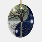 Boom van Life Yin Yang Keramisch Ornament (Rechts)