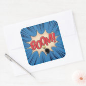 Boom! Vierkante Sticker (Envelop)