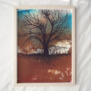 Boom Waterverf Art Print