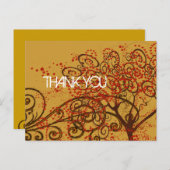 Boom wervelt met harten briefkaart (Voorkant / Achterkant)