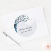 Boom, winter ronde sticker (Envelop)