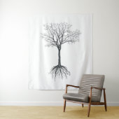 Boom zonder bladeren wandkleed (In situ)