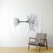 Boom zonder bladeren wandkleed (In Situ (horizontaal))
