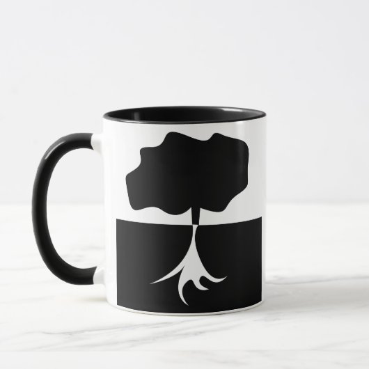 Boom zwart-wit boom mok (Links)
