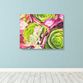 boomaeonium canvas afdruk (Insitu (Houten vloer))