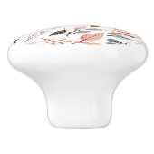 boombladeren keramische knop (Zijkant)