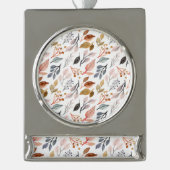 boombladeren verzilverd banner ornament (Voorkant)