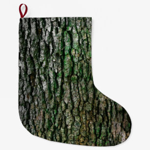 Boomboomstam (houtsschors) grote kerstsok