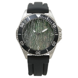 Boomboomstam (houtsschors) horloge