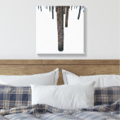 Boomboomstammen in sneeuw canvas afdruk (Insitu (Slaapkamer))