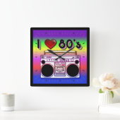 Boombox 80's Retro 80's Wall Horloge (Maison)