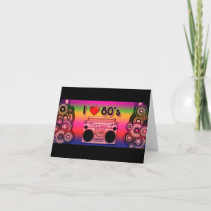 Boombox 80's Retro Note Kaart
