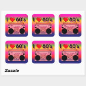 Boombox 80's Retro Stickers (Vel)
