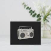 Boombox bass 80s retro music hip hop rap briefkaart (Staand voorkant)