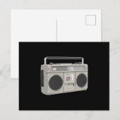 Boombox bass 80s retro music hip hop rap briefkaart (Voorkant / Achterkant)