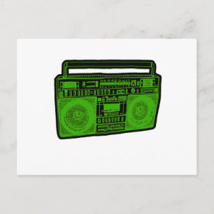 boombox ghetto blaster radio briefkaart