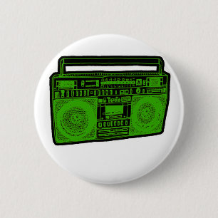 boombox ghetto blaster radio ronde button 5,7 cm