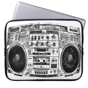 Boombox graffiti laptop sleeve